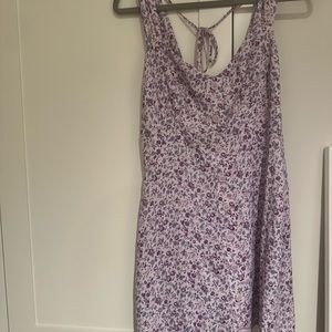 Reformation Lilac Floral Mini Dress